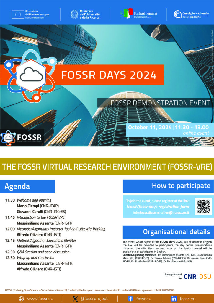 FOSSR DAYS 2024 DEMO locandina