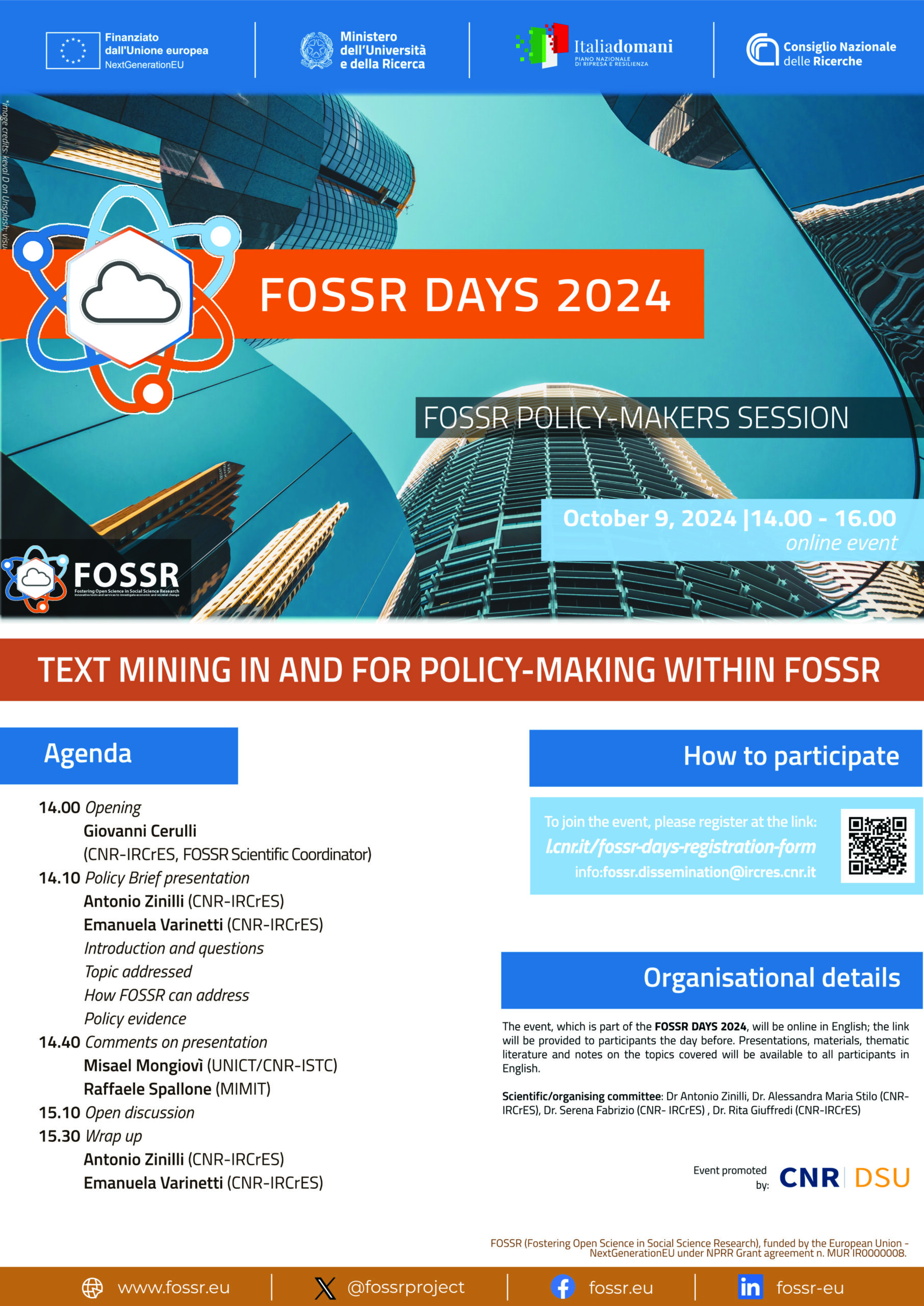 FOSSR DAYS 2024 Policy makers session locandina scaled